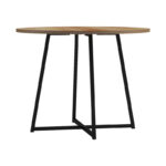 Τραπέζι Sarah Ι oak- μαύρα μεταλλικά πόδια Φ100x76εκ - Image 5