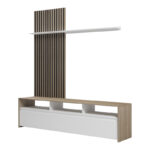 Σύνθετο σαλονιού Delfina σε sonoma με λευκή απόχρωση 190x40x199.5εκ - Image 5