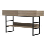 Κονσόλα Vien σε sonoma-μαύρη απόχρωση 139x43x75.5εκ - Image 5