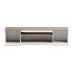 Έπιπλο τηλεόρασης Winey σε sonoma-λευκή απόχρωση 180x44.5x44.5εκ - Image 2