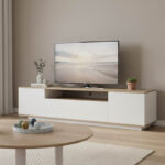 Έπιπλο τηλεόρασης Winey σε sonoma-λευκή απόχρωση 180x44.5x44.5εκ