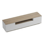 Έπιπλο τηλεόρασης Winey σε sonoma-λευκή απόχρωση 180x44.5x44.5εκ - Image 6