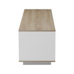 Έπιπλο τηλεόρασης Winey σε sonoma-λευκή απόχρωση 180x44.5x44.5εκ - Image 7
