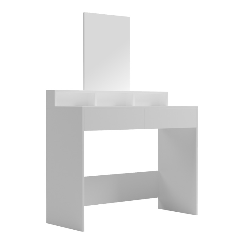 product_pako_230-000115 Τουαλέτα κρεβατοκάμαρας Frentsel με καθρέπτη σε λευκή απόχρωση 100x40x140εκ - Image 1