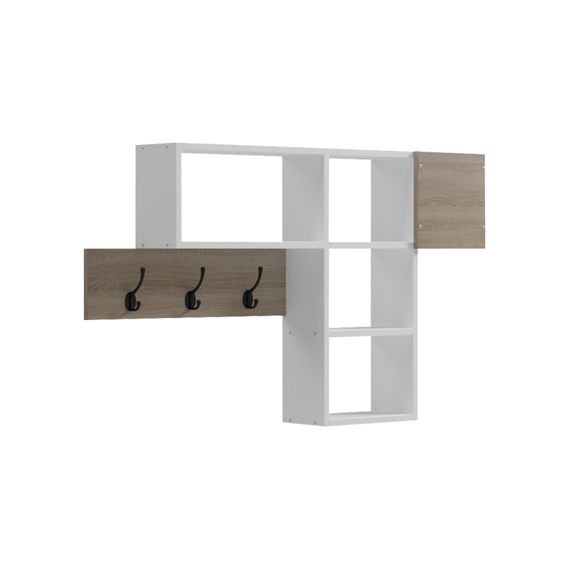 product_pako_230-000120 Κρεμάστρα τοίχου Wenia σε sonoma-λευκό 99.5x15x61εκ - Image 1