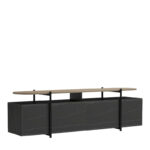 Έπιπλο τηλεόρασης Medousa sonoma - μαύρη όψη μαρμάρου 160x35.5x50εκ - Image 3
