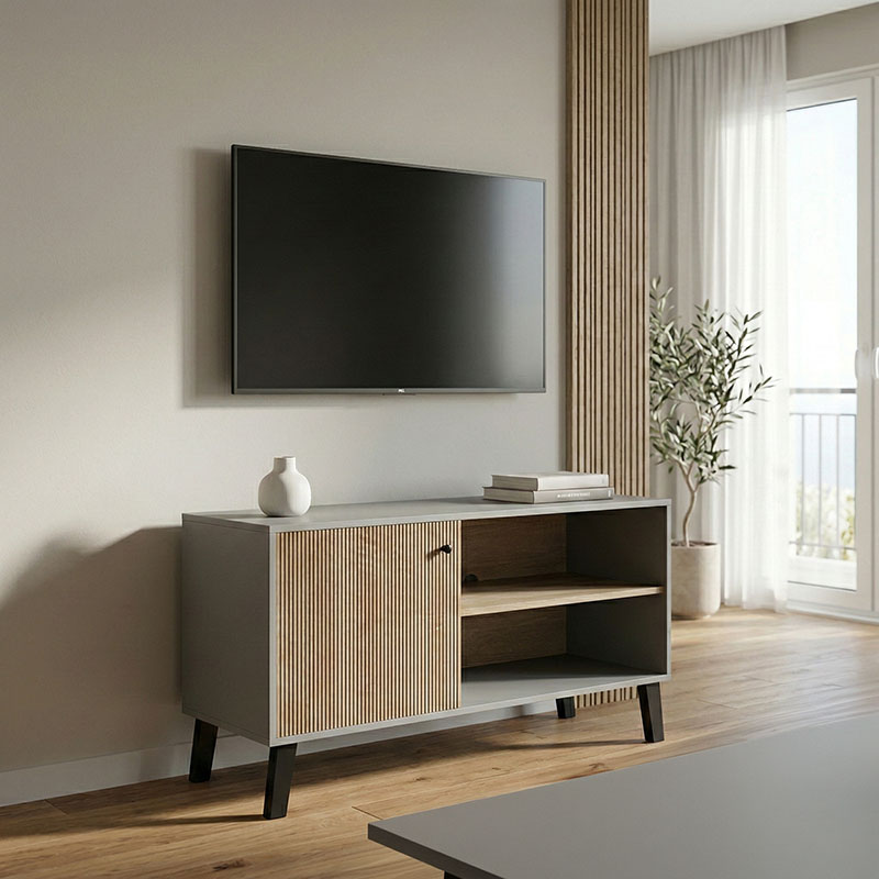 product_pako_230-000132 Έπιπλο τηλεόρασης Tuscany sonoma-ανθρακί 100x40x51εκ - Image 1