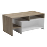 Τραπέζι σαλονιού Consa sonoma - λευκό 120x60x52.8εκ - Image 5