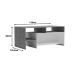 Τραπέζι σαλονιού Consa sonoma - λευκό 120x60x52.8εκ - Image 7