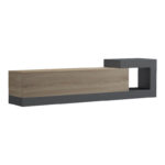 Έπιπλο τηλεόρασης επιτοίχιο Flato sonoma-ανθρακί 150x29.5x38.5εκ - Image 3