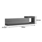 Έπιπλο τηλεόρασης επιτοίχιο Flato sonoma-ανθρακί 150x29.5x38.5εκ - Image 8