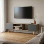 Έπιπλο τηλεόρασης Osclo sonoma-ανθρακί 160x30x41εκ