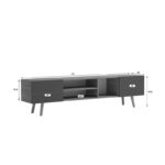 Έπιπλο τηλεόρασης Osclo sonoma-ανθρακί 160x30x41εκ - Image 8