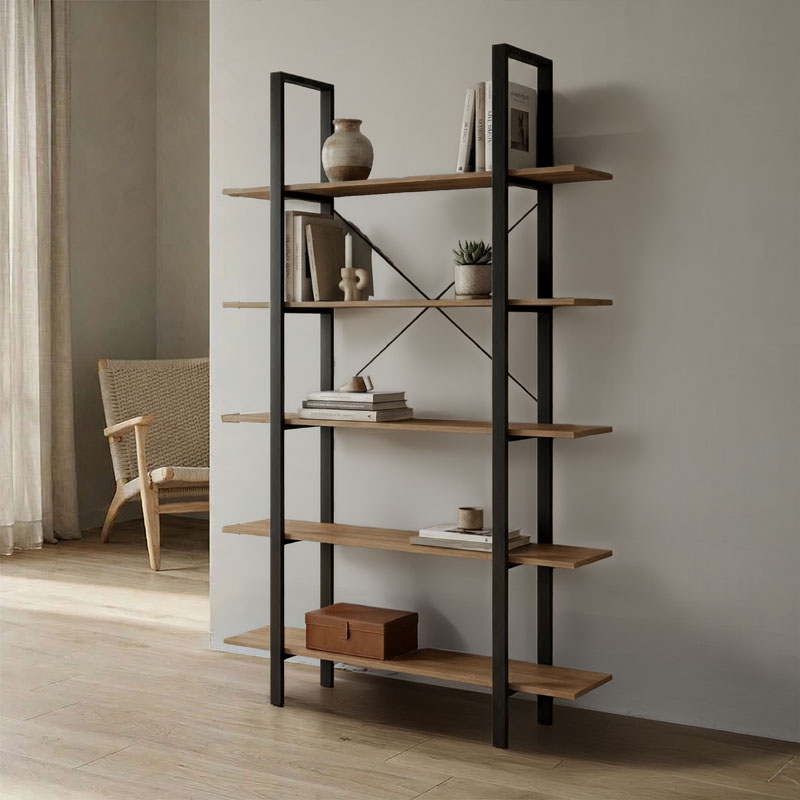 product_pako_230-000150 Βιβλιοθήκη-Ραφιέρα Loftie sonoma-μαύρο μέταλλο 126x28x165εκ - Image 1