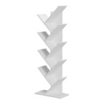Βιβλιοθήκη Fyllo λευκό 50x25x141.5εκ - Image 4