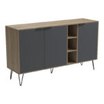 Μπουφές Balain sonoma-ανθρακί 142x35.5x83εκ - Image 6