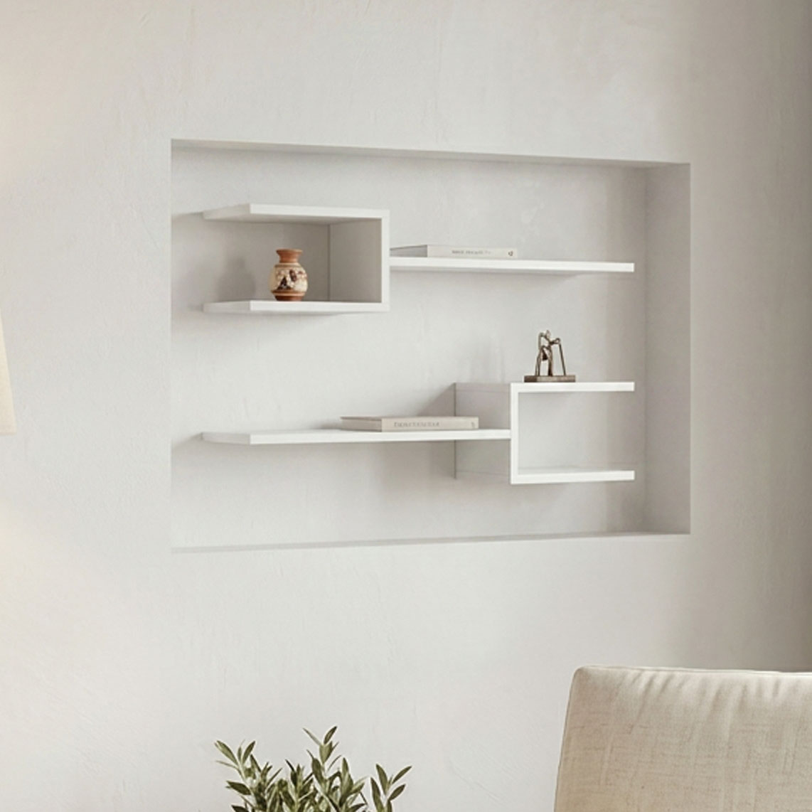 product_pako_230-000167 Ραφιέρα τοίχου Galler λευκό 79x19.5x18εκ - Image 1