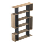Βιβλιοθήκη Mito sonoma-ανθρακί 108.5x25x161εκ - Image 5