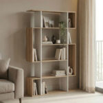 Βιβλιοθήκη Mito sonoma - λευκό 108.5x25x161εκ