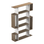 Βιβλιοθήκη Mito sonoma - λευκό 108.5x25x161εκ - Image 5