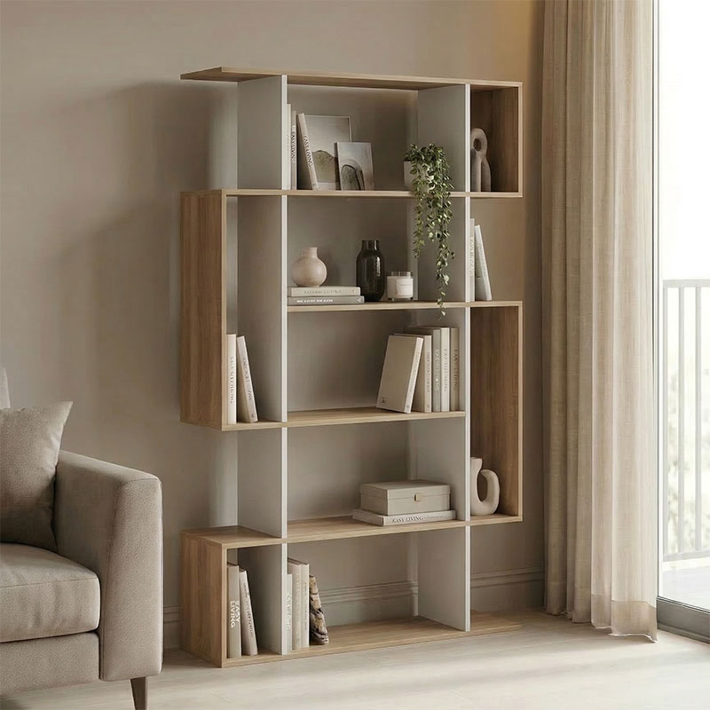 product_pako_230-000170 Βιβλιοθήκη Mito sonoma - λευκό 108.5x25x161εκ - Image 1