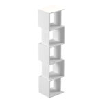Βιβλιοθήκη Cubik λευκό 35x30x161εκ - Image 5