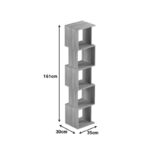 Βιβλιοθήκη Cubik λευκό 35x30x161εκ - Image 7