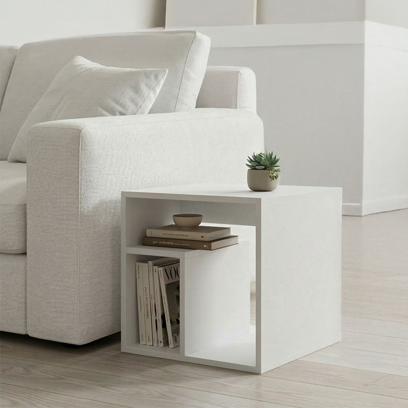 product_pako_230-000182 Βοηθητικό τραπέζι Doublo λευκό 40x35x40εκ - Image 1