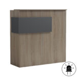 Γραφείο reception Optima με led sonoma-ανθρακί 110x40x110εκ - Image 2