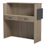 Γραφείο reception Optima με led sonoma-ανθρακί 110x40x110εκ - Image 4