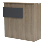 Γραφείο reception Optima με led sonoma-ανθρακί 110x40x110εκ - Image 5