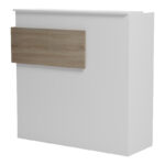 Γραφείο reception Optima με led λευκό-sonoma 110x40x110εκ - Image 5