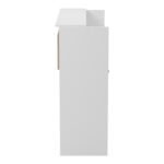 Γραφείο reception Optima με led λευκό-sonoma 110x40x110εκ - Image 7