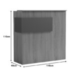 Γραφείο reception Optima με led λευκό-sonoma 110x40x110εκ - Image 8