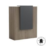 Γραφείο reception Zowel με led sonoma-ανθρακί 90x40x110εκ - Image 2