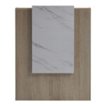 Γραφείο reception Zowel με led sonoma-λευκή όψη μαρμάρου 90x40x110εκ - Image 6