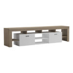Έπιπλο τηλεόρασης Liner sonoma-λευκό 210x40x50εκ - Image 3