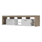 Έπιπλο τηλεόρασης Liner sonoma-λευκό 210x40x50εκ - Image 4