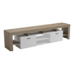 Έπιπλο τηλεόρασης Liner sonoma-λευκό 210x40x50εκ - Image 5