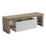 Έπιπλο τηλεόρασης Liner sonoma-λευκό 150x40x50εκ - Image 5
