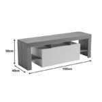 Έπιπλο τηλεόρασης Liner sonoma-λευκό 150x40x50εκ - Image 8