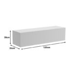 Έπιπλο τηλεόρασης επιτοίχιο με Led Rival λευκό 120x35x30εκ - Image 6