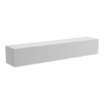 Έπιπλο τηλεόρασης επιτοίχιο με Led Rival λευκό 180x35x30εκ - Image 3