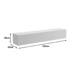 Έπιπλο τηλεόρασης επιτοίχιο με Led Rival λευκό 180x35x30εκ - Image 6