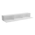 Έπιπλο τηλεόρασης επιτοίχιο με Led Rival λευκό 210x35x30εκ - Image 2