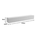 Έπιπλο τηλεόρασης επιτοίχιο με Led Rival ανθρακί 210x35x30εκ - Image 6