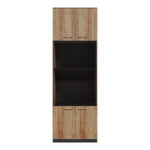 Ντουλάπα κουζίνας Rowan σε ανθρακί-oak απόχρωση 60x42x182εκ - Image 2
