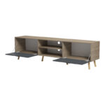 Έπιπλο τηλεόρασης Gorna sonoma-ανθρακί 180x35x48.6εκ - Image 2