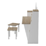 Παιδικό γραφείο με σκαμπο Dualto sonoma-λευκό 180x30x93.6εκ - Image 5