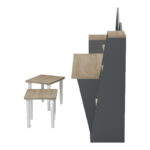 Παιδικό γραφείο με σκαμπο Dualto sonoma-ανθρακί 180x30x93.6εκ - Image 5